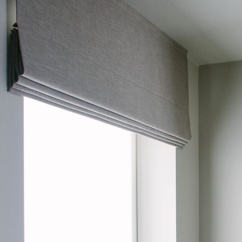 Shade of Gray Linen Window Roman Shade