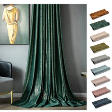 Load image into Gallery viewer, Royal Velvet with Gold Accents Window Curtains Drapery
