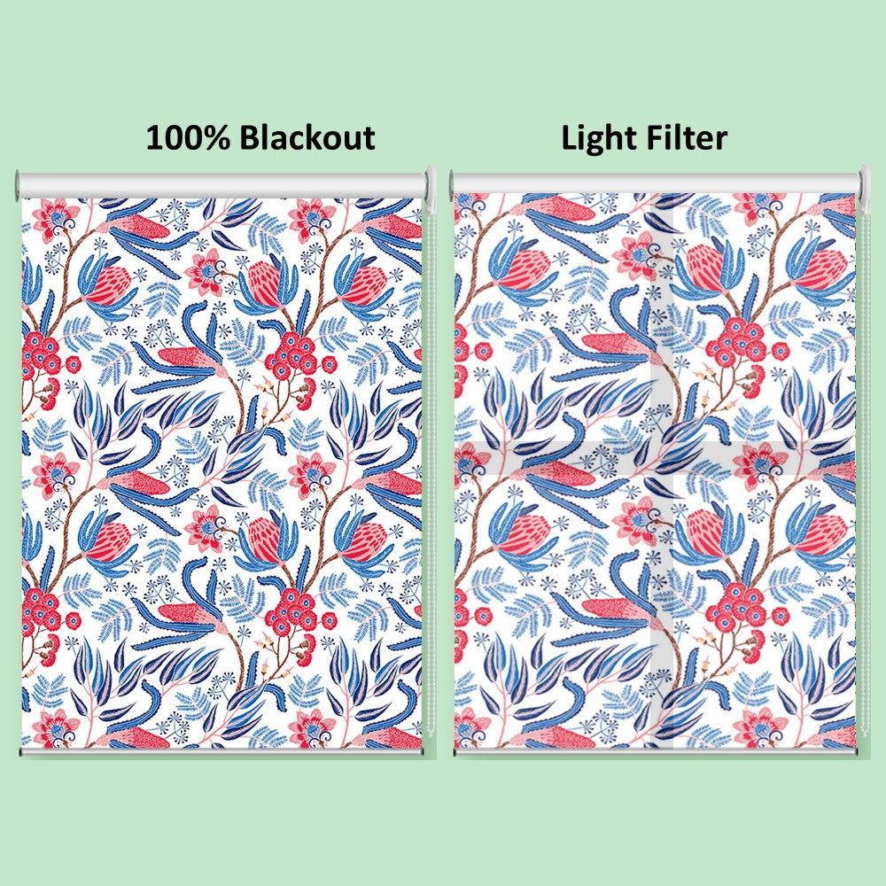 Botanical Natural Flora Print Window Roller Shade