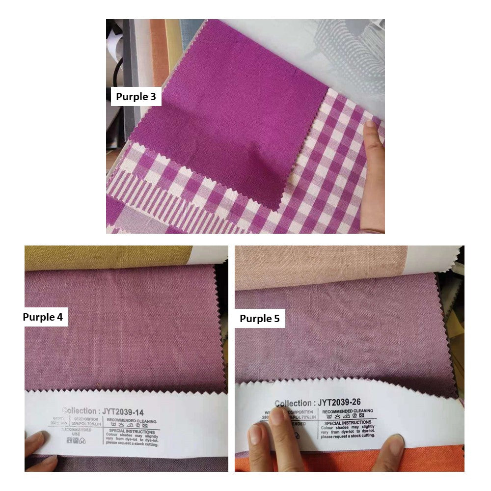 Purple Lavender Violet Palette Linen Window Roman Shade