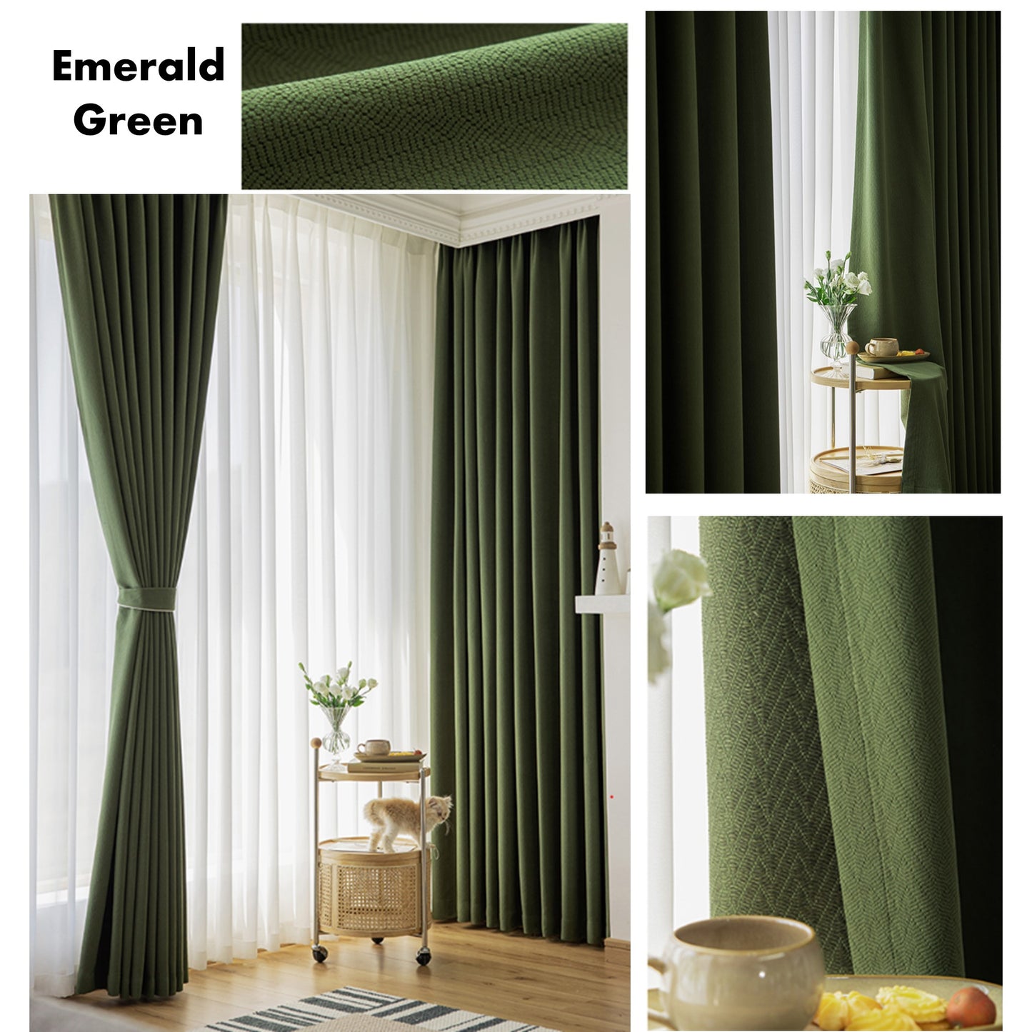 Lisse Textured Window Curtains Drapery