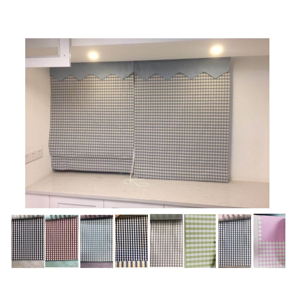 Plaid Classic Gingham Cottage Window Roman Shade