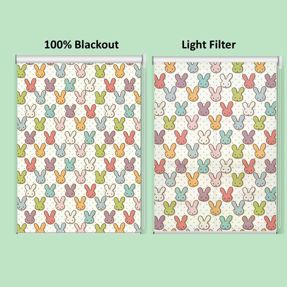 Bunny Rabbit Boho Tone Roller Shade