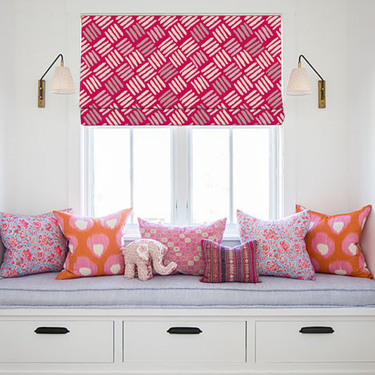 Mid Century Vibes Patterns Linen Window Roman Shade