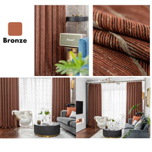 Load image into Gallery viewer, Golden Glamour Herringbone Window Curtains Drapery
