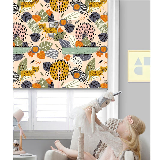 Animal Safari Jungle Nursery Room Window Roller Shade