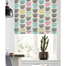 Load image into Gallery viewer, Doodle Geometry Patterns Linen Window Roman Shade
