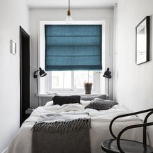 Load image into Gallery viewer, Plain Blue Linen Window Window Roman Shade for Blue Decoration
