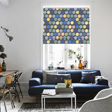 Load image into Gallery viewer, Geometries Contemporary Linen Window Roman Shade
