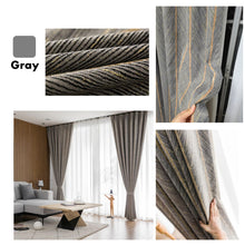 Load image into Gallery viewer, Golden Glamour Herringbone Window Curtains Drapery
