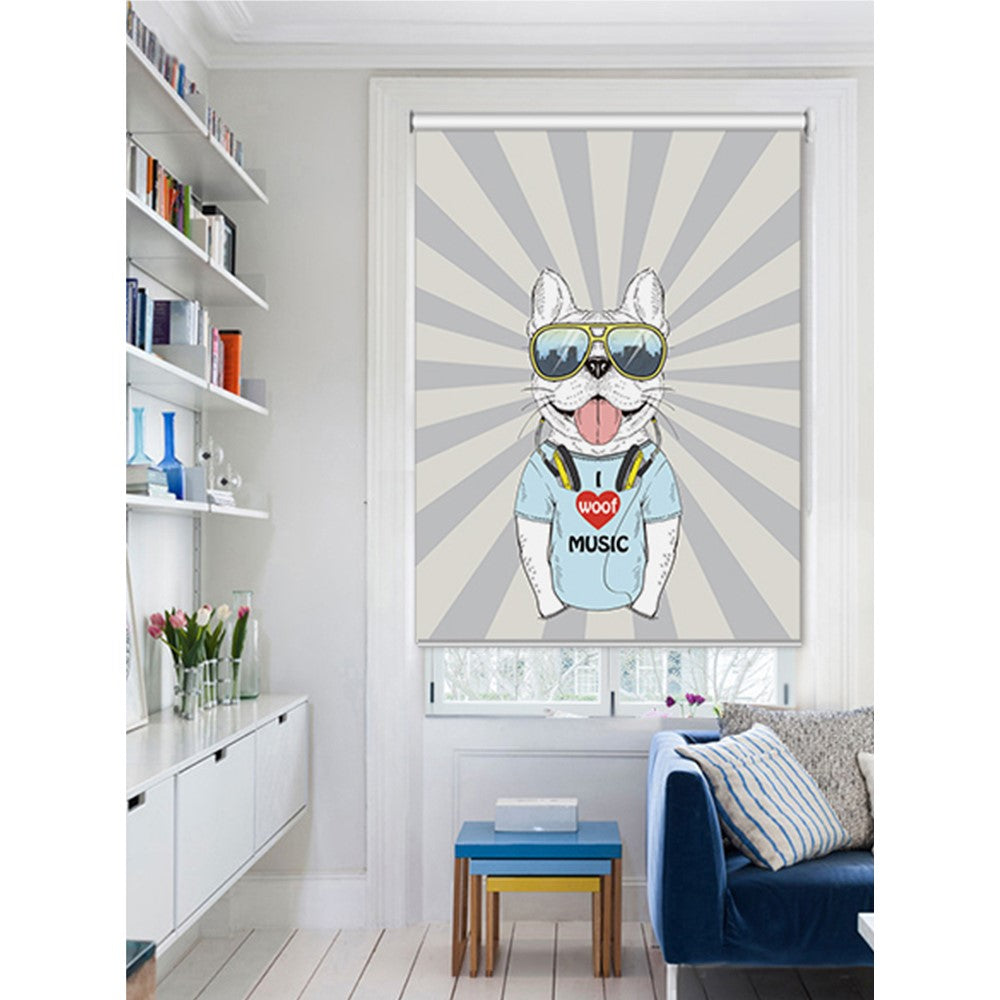 Frenchie French Bulldog Window Roller Shade