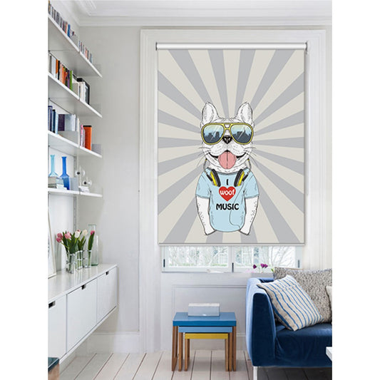 Frenchie French Bulldog Window Roller Shade