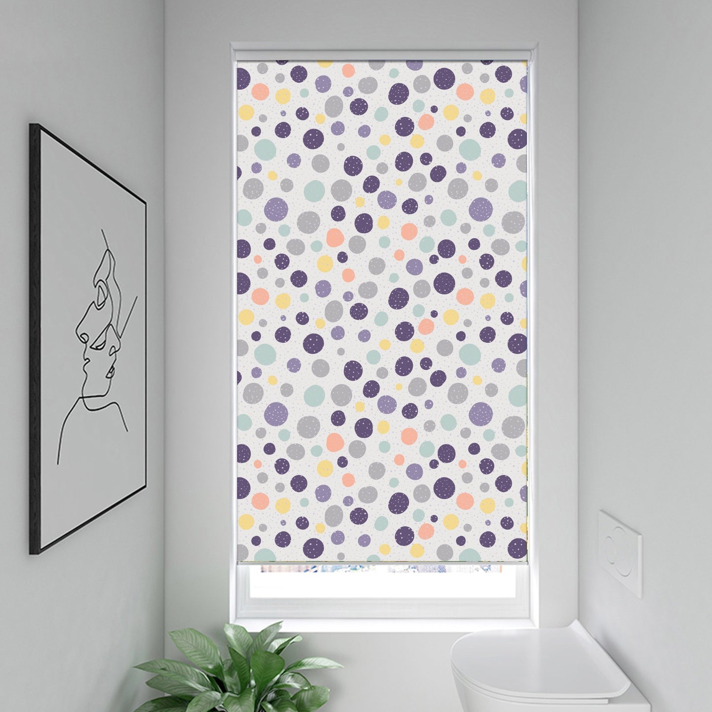 Pastel Bubble Fun Window Roller Shade