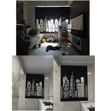 Load image into Gallery viewer, Paris Eiffel Tower Blackout Die Cut Cutout Sparkle Window Roller Blinds Shades Curtains
