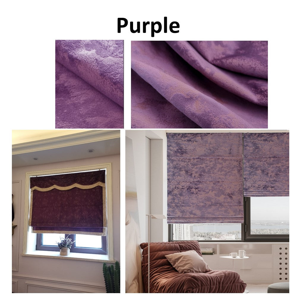 Velvet Linen Shinning Sheen Window Roman Shade