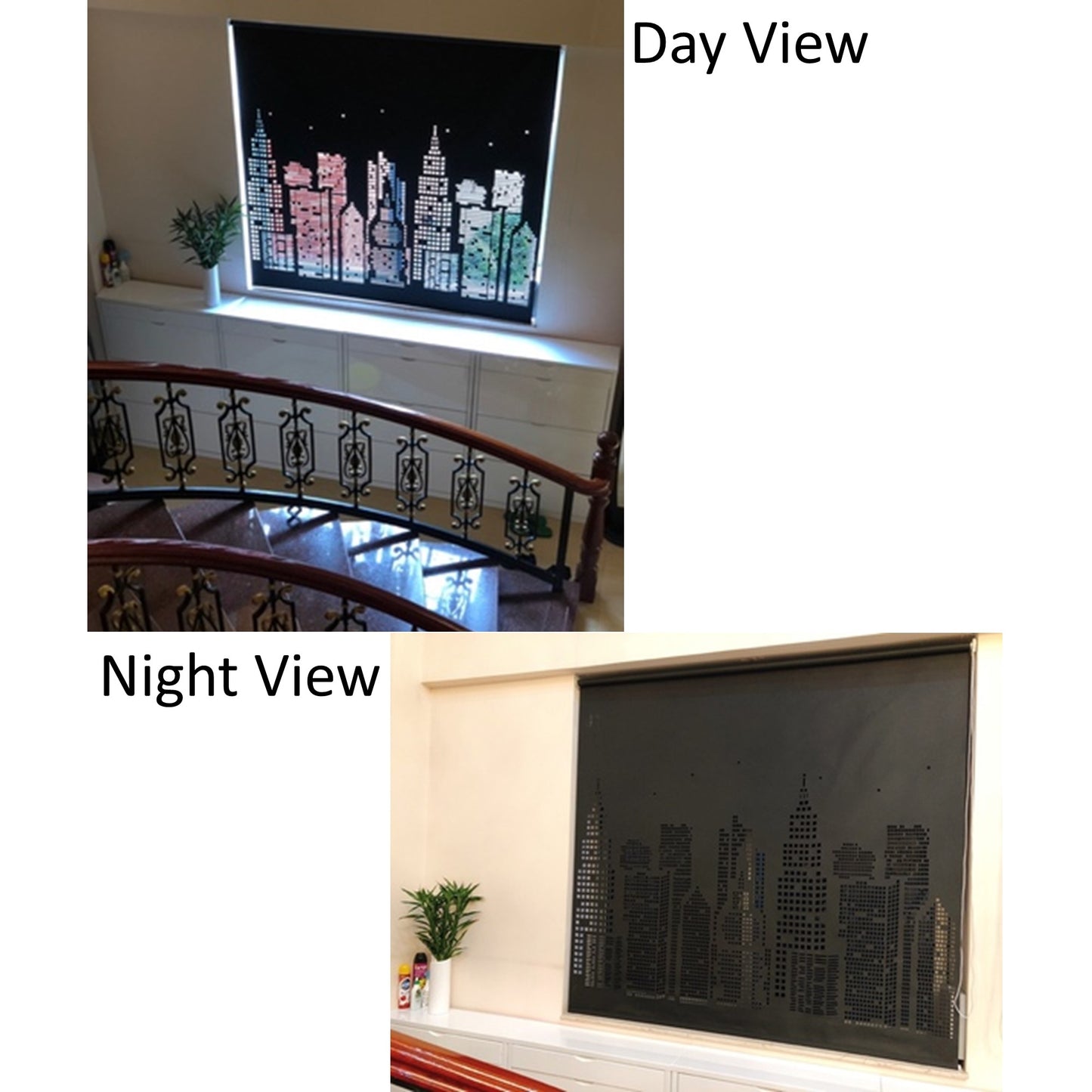 Horse Blackout Die Cut Cutout Sparkle Window Roller Blinds Shades Curtains