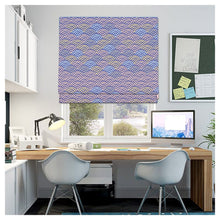 Load image into Gallery viewer, Japanese Geometric Seamless Linen Window Roman Shade
