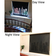 Load image into Gallery viewer, NYC Blackout Die Cut Cutout Sparkle Window Roller Blinds Shades Curtains
