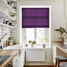 Load image into Gallery viewer, Purple Lavender Violet Linen Window Roman Shade
