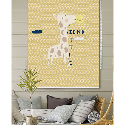 Nursery Kid Baby Little Giraffe Theme Roller Shade