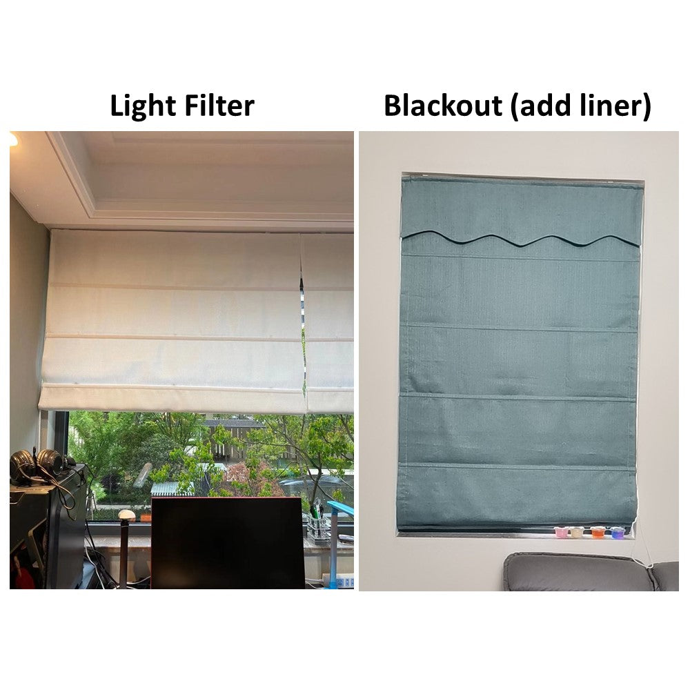 Neutral & Bold Tones Window Roman Shade Curtain Drapery