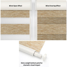 Load image into Gallery viewer, Glitter Neutral Window Blinds Zebra Roller Shade with Valance
