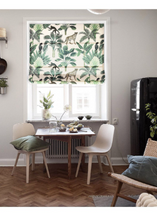 Load image into Gallery viewer, Jungle Forest Leopard Theme Window Roman Shade
