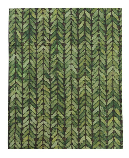 Green Garden Print Fabric Window Roman Shade