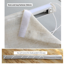 Load image into Gallery viewer, Semi See Through Fabric Jute Gray Linen Zen Window Roman Shade
