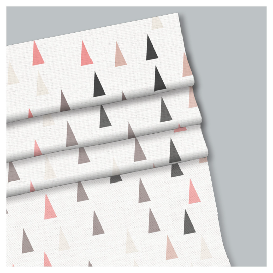 Nordic Triangles Quilt Pattern Window Roman Shade