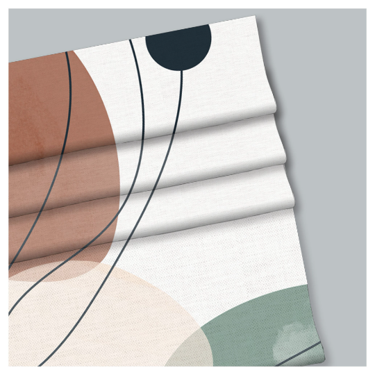 Neutral Minimalist Watercolor Window Roman Shade