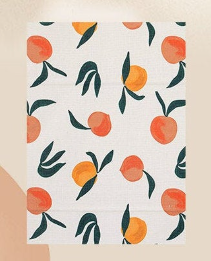 Sweet Peaches Print Spring Theme Window Roman Shade