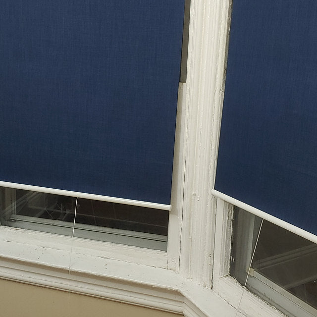 Plain Navy Blue Roller Shade