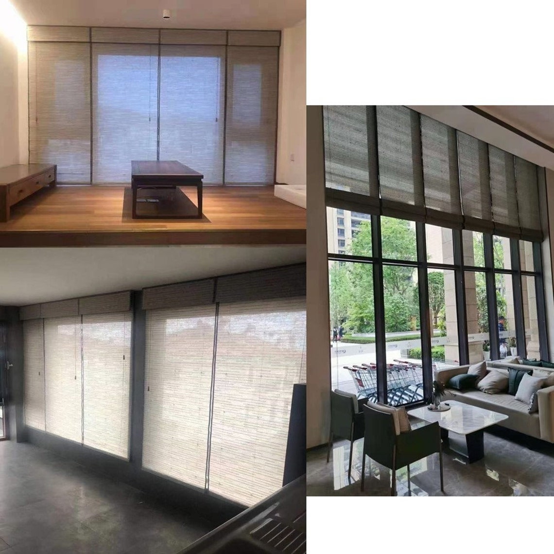 Natural Jute Ramie Zen Sustainable Window Roman Shade
