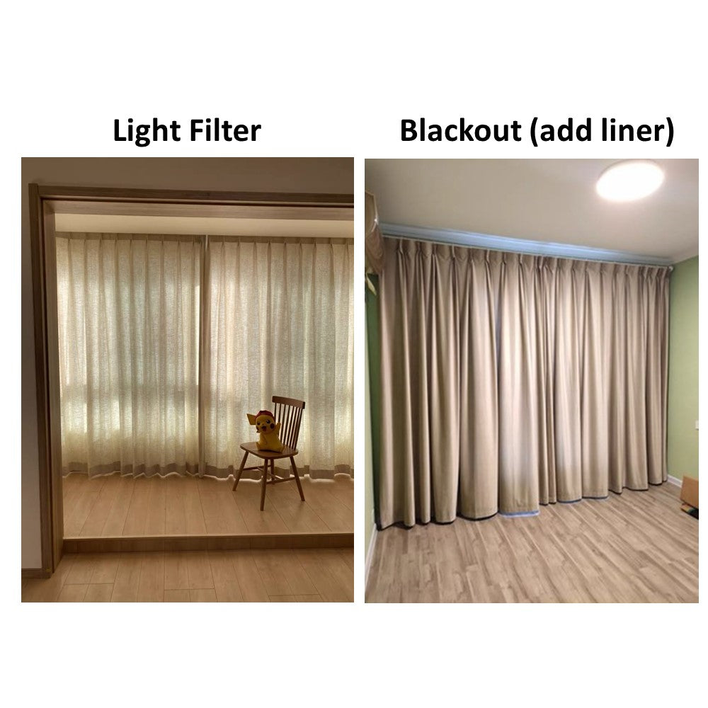 Solid Color Neutral Pink Beige Green Purple Red Gray Window Curtains Drapery