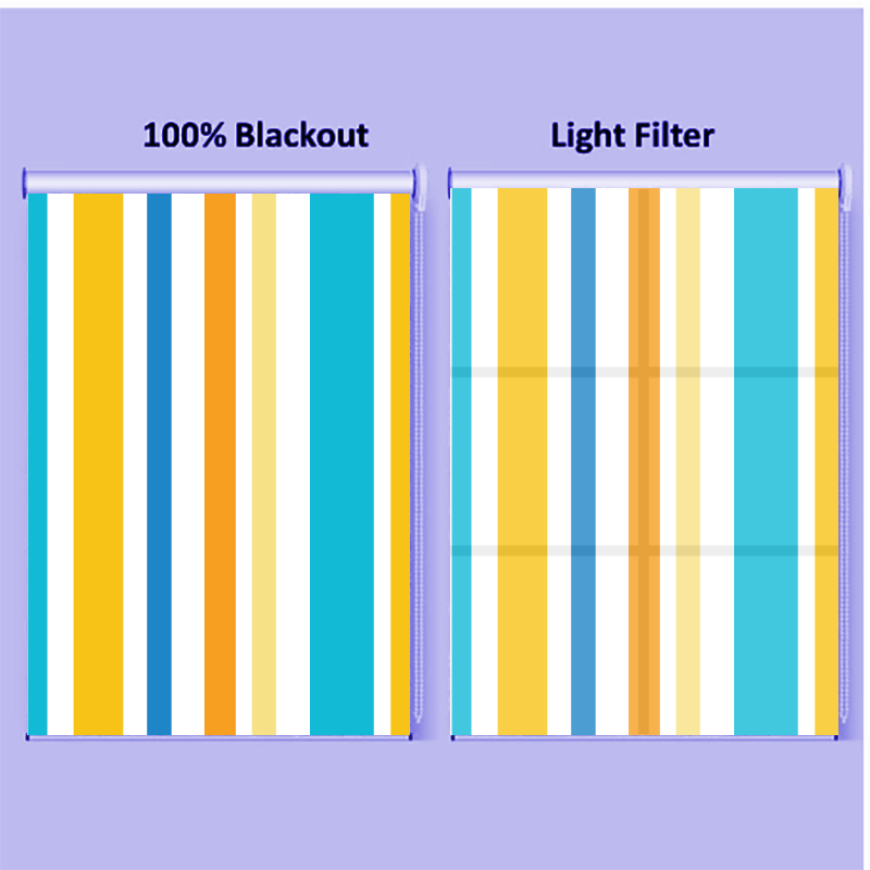 Mid Century Colorful Striped Window Roller Shade