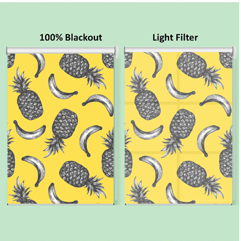 Banana Pineapple in Yellow Window Roller Shade