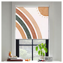 Load image into Gallery viewer, Bohemian Rainbow and Sun Window Roller Shade
