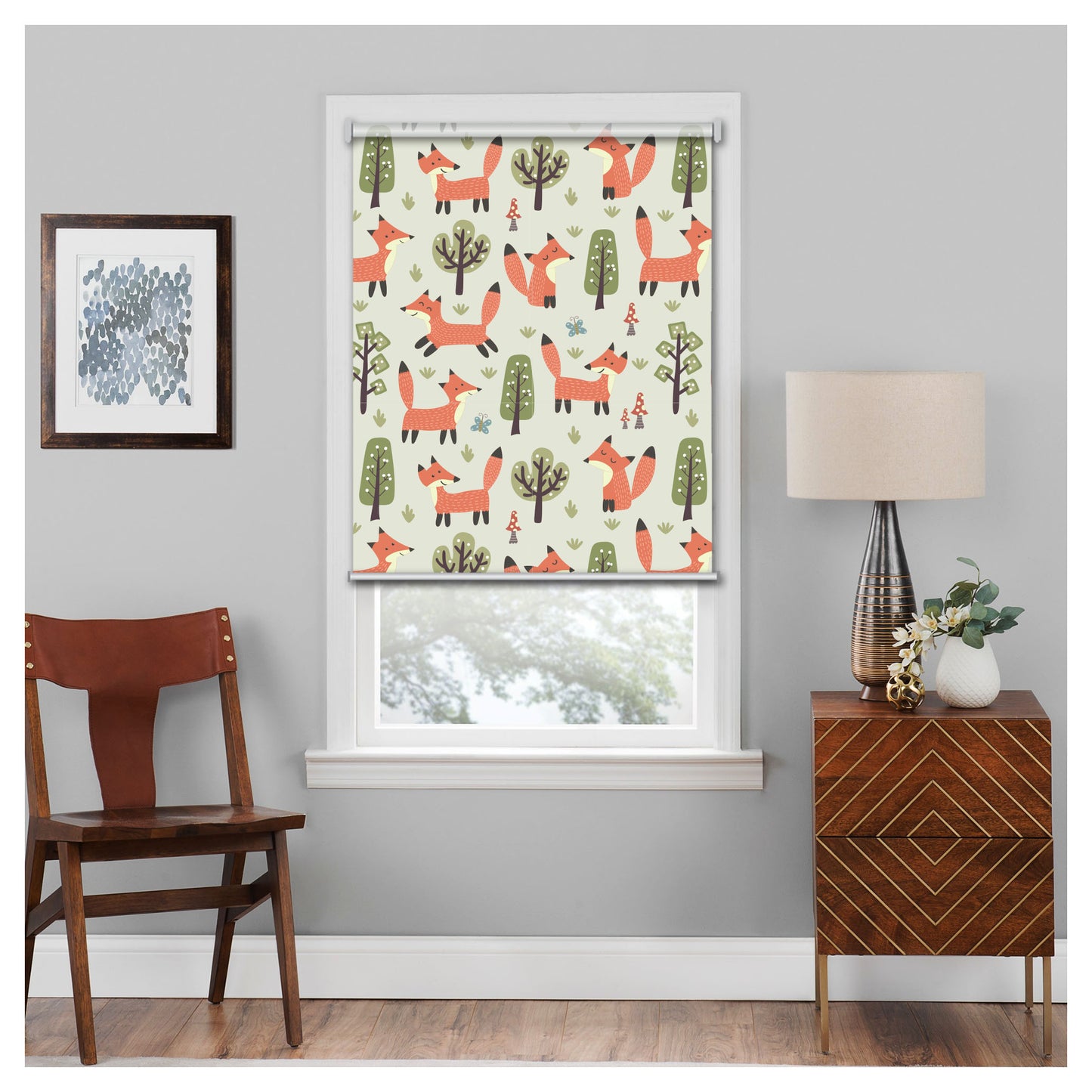 Nursery Fox in Forest Window Roller Shade