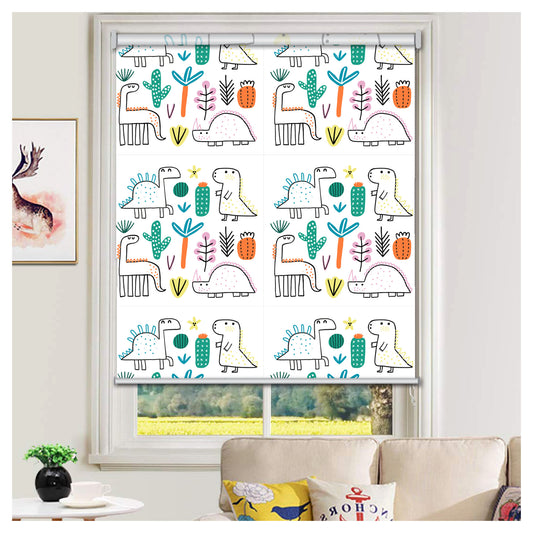 Dinosaurs Dino Cactus Nursery Kid Room Window Roller Shade
