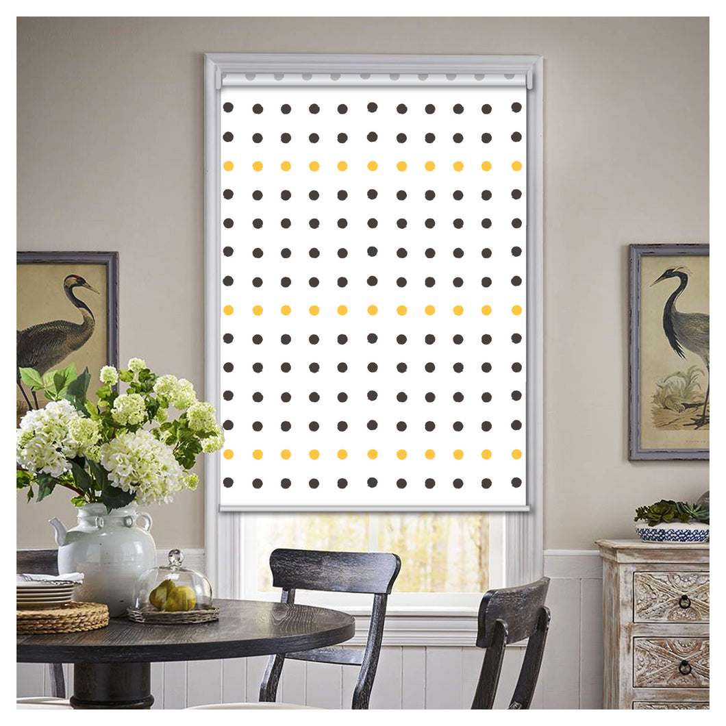 Minimalist Polka Dot Window Roller Shade