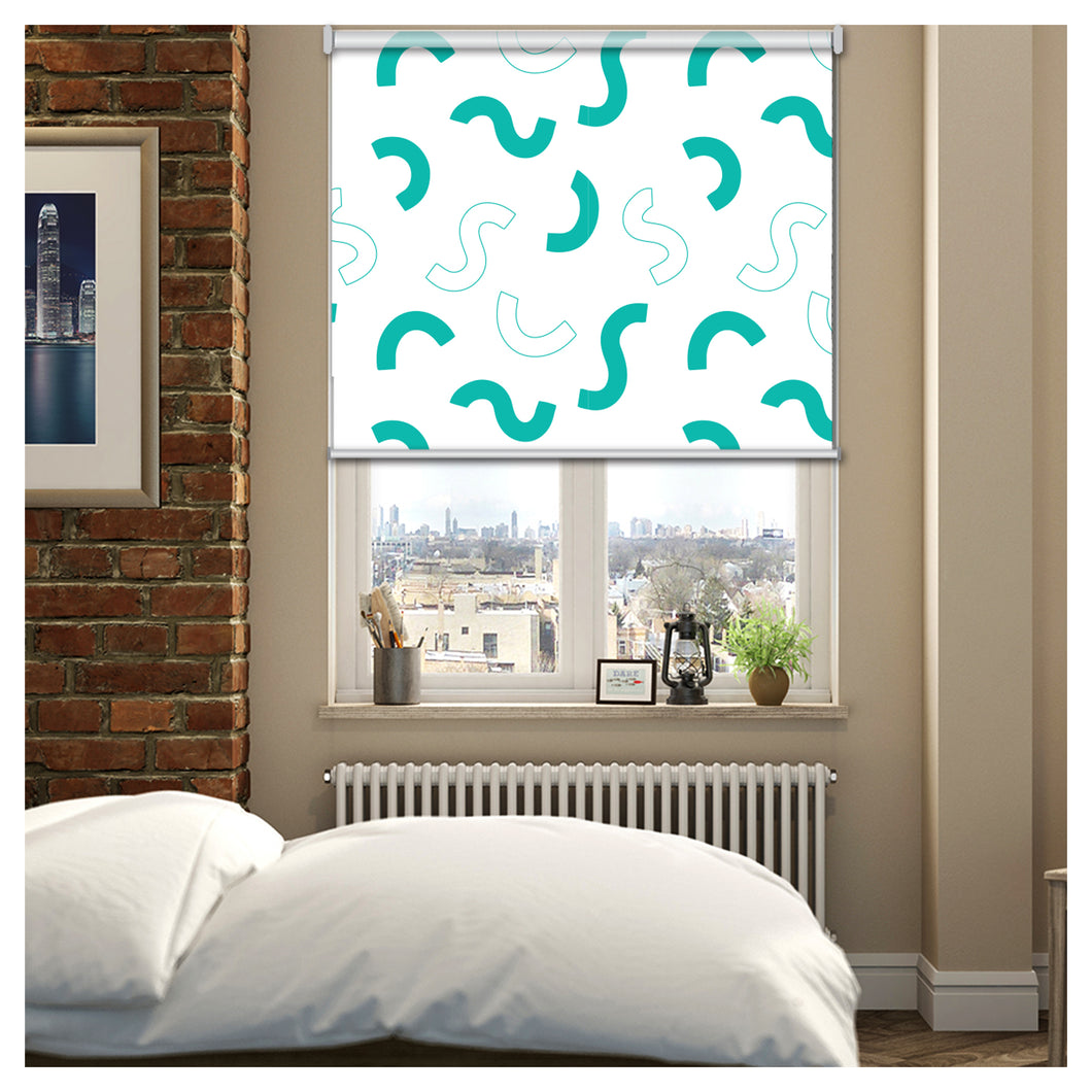 Green S Shapes Window Roller Shade