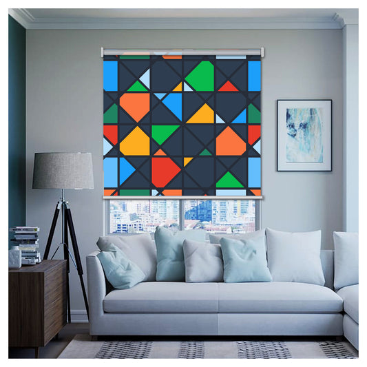 Mid Century Game Mosaic Window Roller Shade