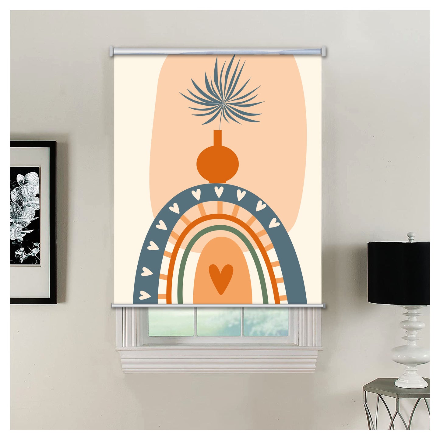 Boho Botanical Foliage Window Roller Shade