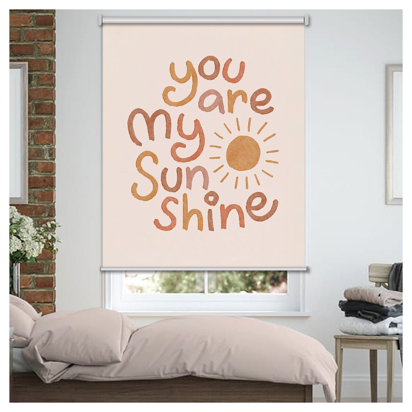 "YOU ARE MY SUNSHINE" Boho Pattern Print Theme Window Roller Shade