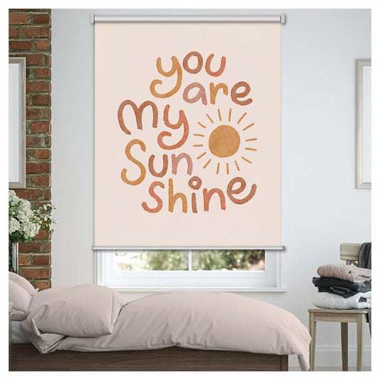 "YOU ARE MY SUNSHINE" Boho Pattern Print Theme Window Roller Shade