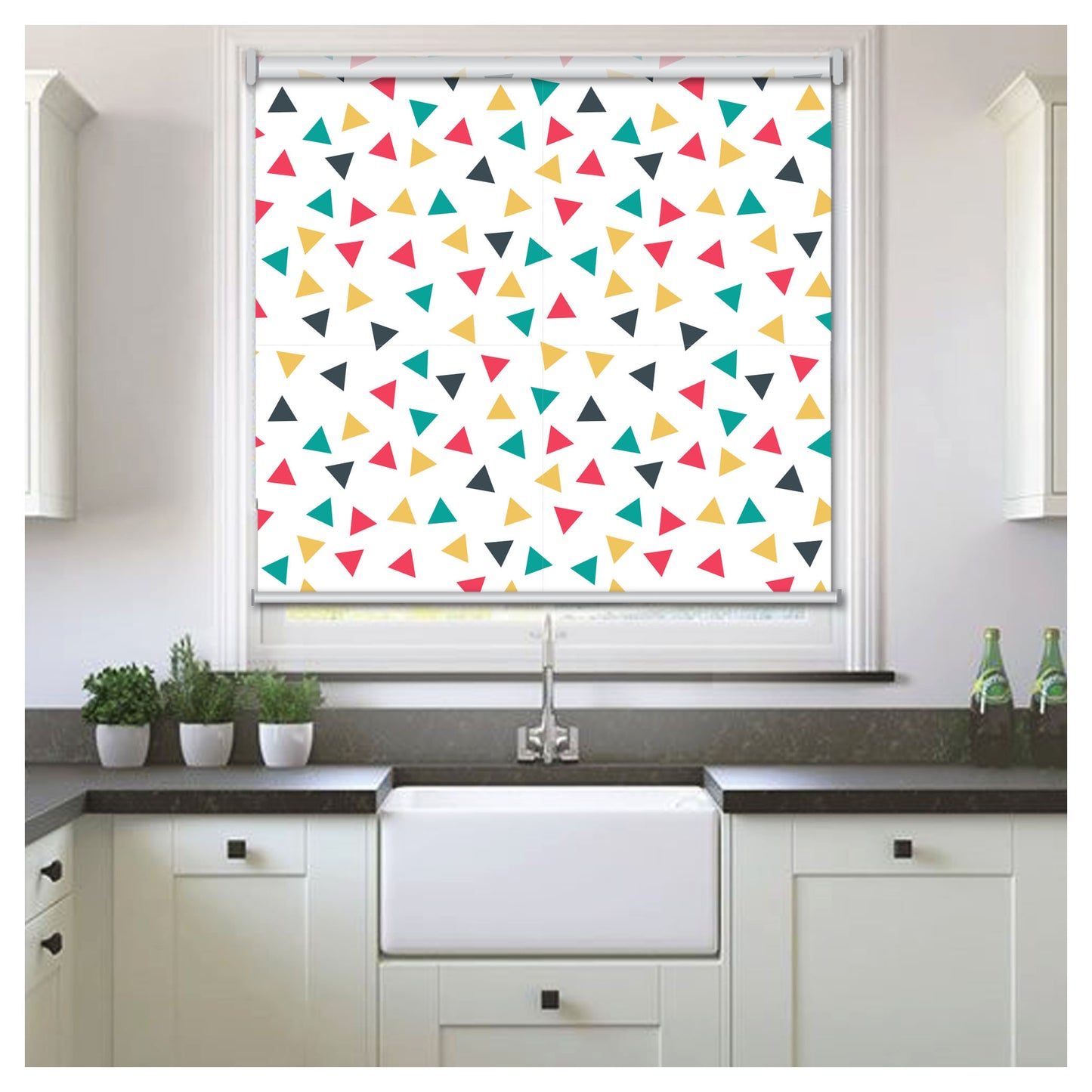 Triangle Confetti Colorful Window Roller Shade