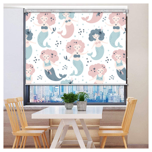 Mermaid Princess Nursery Kid Room Window Roller Shade