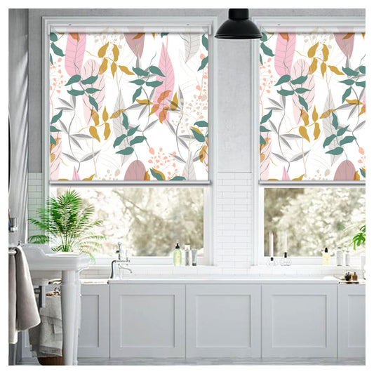 Flora Flower Botanical Plant Print Window Roller Shade
