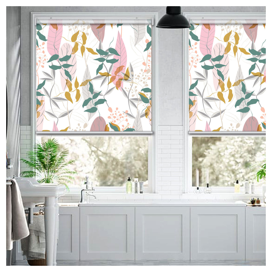 Flora Flower Botanical Plant Print Window Roller Shade